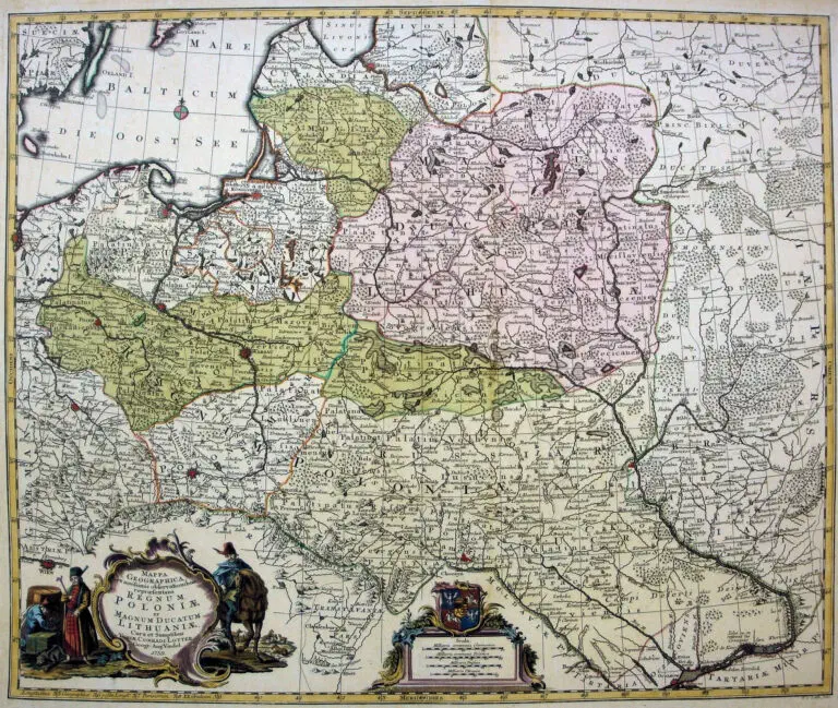 Mappa Geographica, ex novifsimus obfservationibus repraefentans  Regnum Poloniӕ  et Magnum Ducatum Lithuaniӕ,
