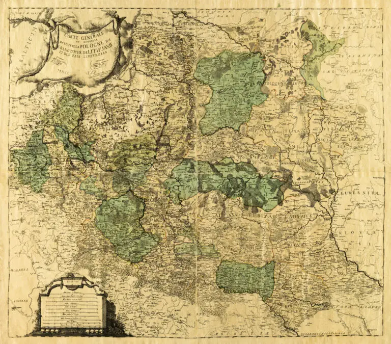 Carte générale et nouvelle de la Pologne toutte du Grand Duché de Lithuanie,