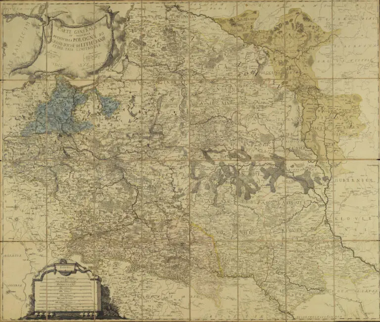 Carte générale et nouvelle de la Pologne toutte du Grand Duché de Lithuanie,