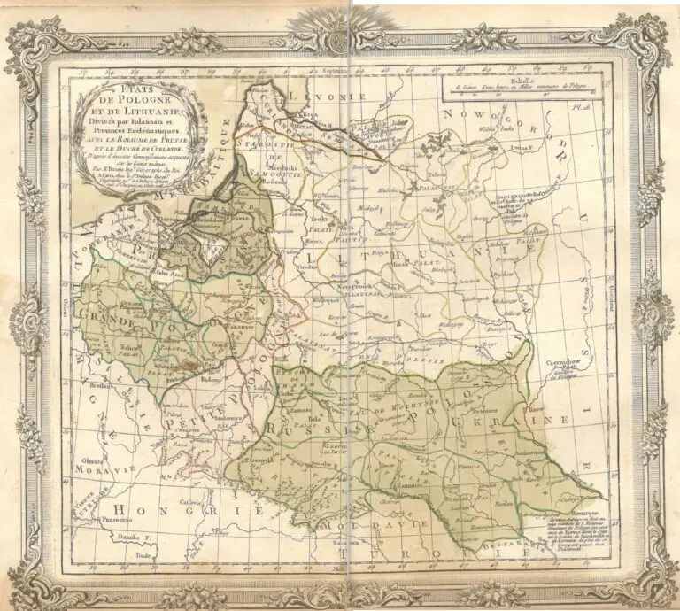 Etats de Pologne et de Lithuanie...avec Roiaume de Prusse, et le duché de Curlande,