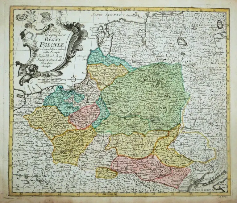 Tabula Geographica REGNI POLONIÆ ad emendatiora...,