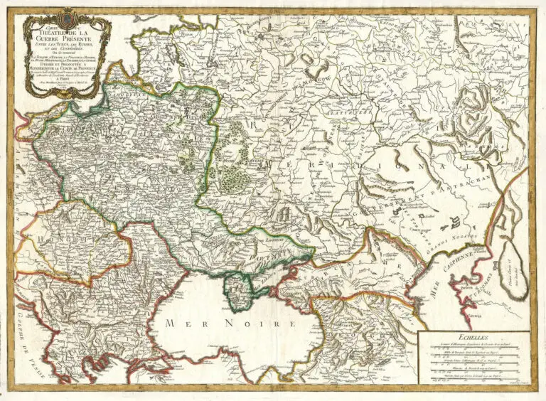 Carte Du Théatre de la Guerre...La Pologne..,