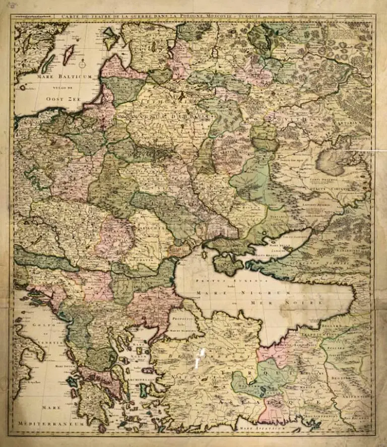 Carte du Teatre de la Guerre dans la POLOGNE, MOSCOVIE, et TURQUIE...