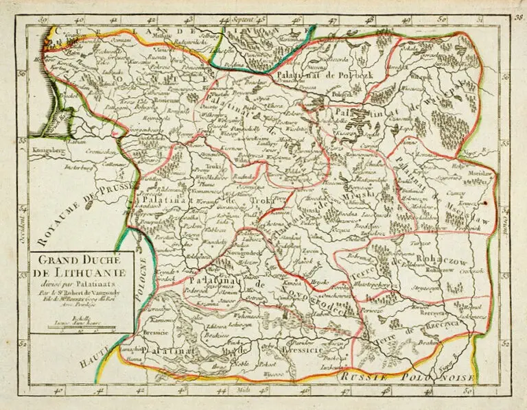 Grand Duché de Lithuanie,divisé par Palatinats,
