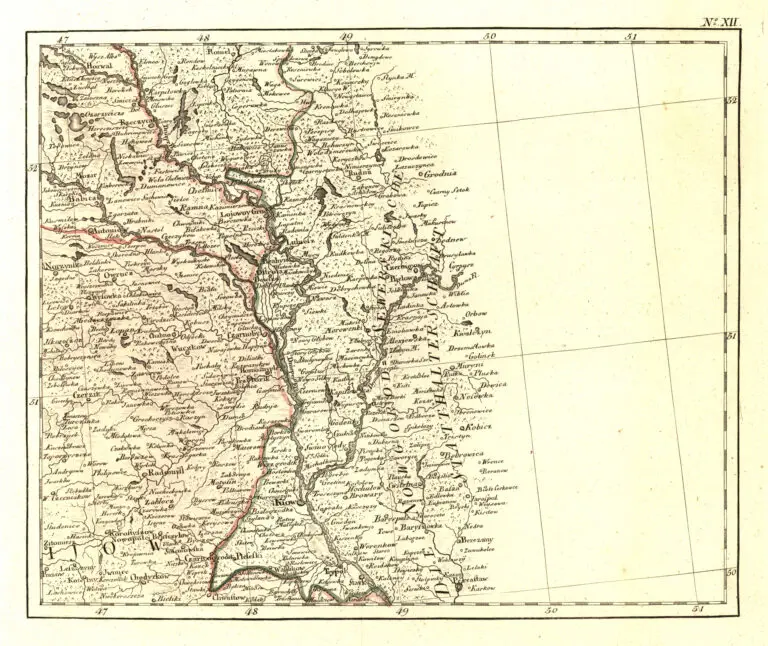 Karte von POLEN und den angraenzenden Provinzen