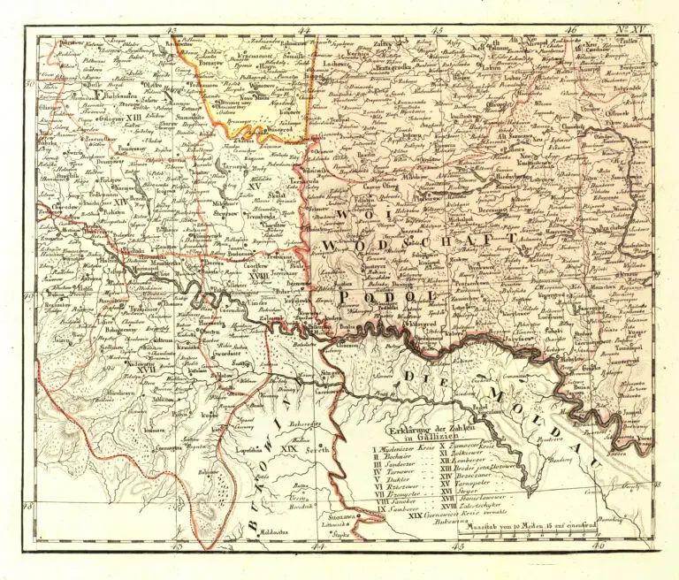 Karte von POLEN und den angraenzenden Provinzen