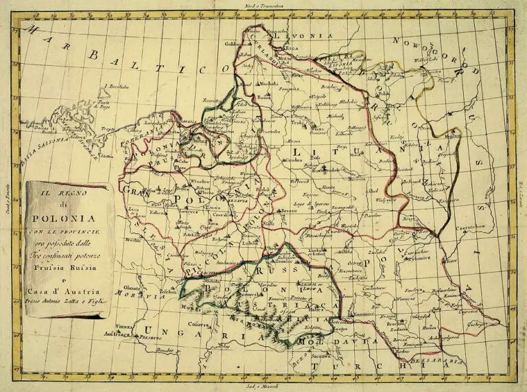 Il Regno di Polonia con le Provincie ora possedute dalle Tre confinati potenze Prussia Russia e Casa d