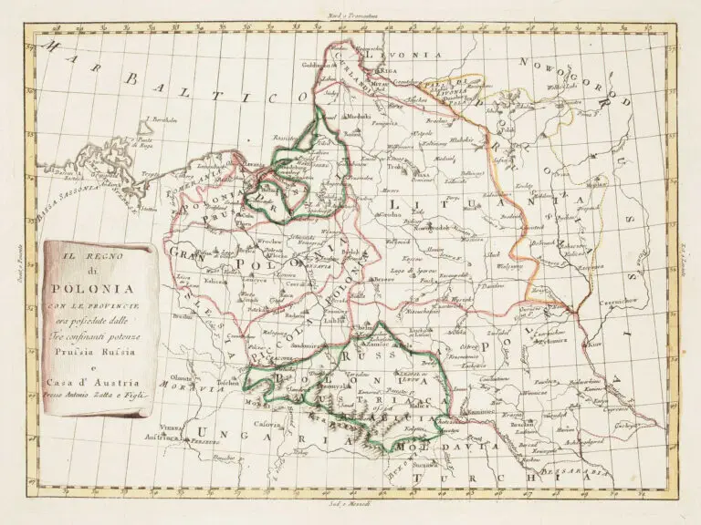 Il Regno di Polonia con le Provincie ora possedute dalle Tre confinati potenze Prussia Russia e Casa d
