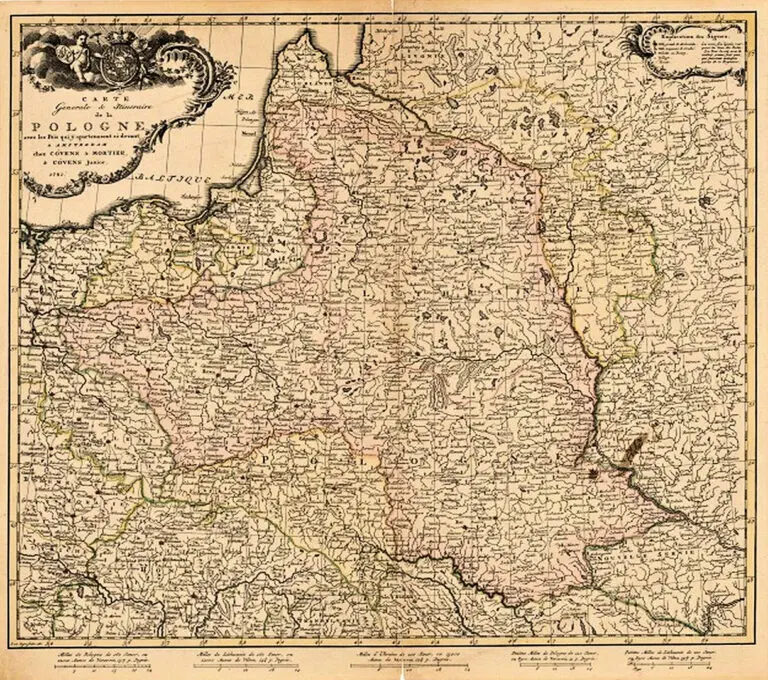 Carte Generale et Itineraire de la Pologne,