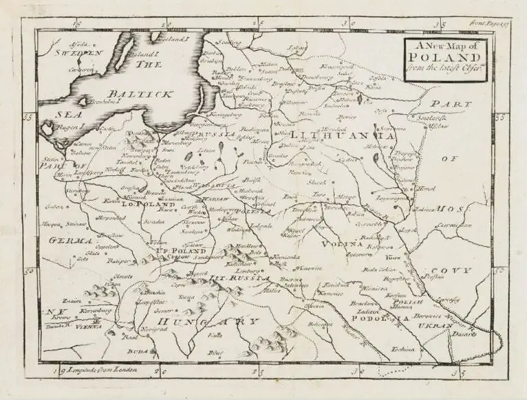 A New Map of POLAND from the lateft Obfer.,