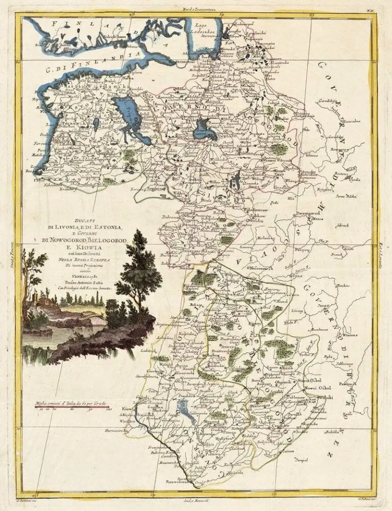 Ducati di Livonia, e di Estonia e Governi Nowo Gorod, Bielogorod ...Nell...