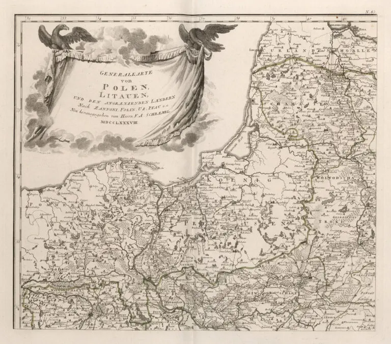 Generalkarte von Polen, Litauen, und den Angraenzenden Landern,