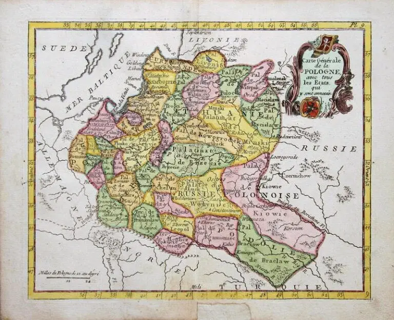Carte Générale de la POLOGNE avec tous les Etats qui y sont annexés.,
