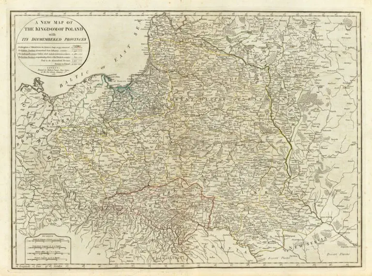 A new map of the Kingdom of Poland with its dismembered provinces,