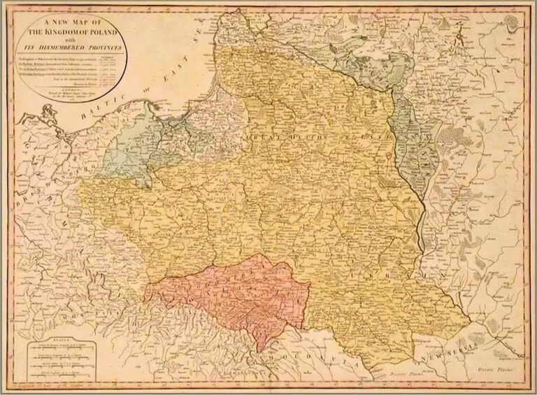 A new map of the Kingdom of Poland with its dismembered provinces,