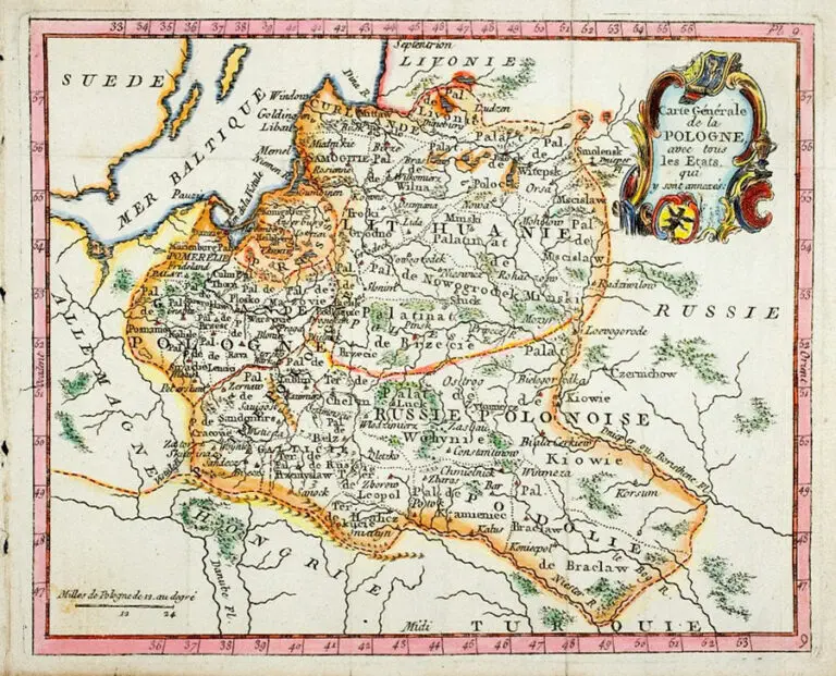 Carte Générale de la POLOGNE avec tous les Etats qui y sont annexés.,