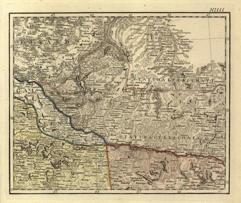 Karte von Polen und den angränzenden Provinzen, in XVI Blattern, nach des H. O. C. Büsching Erdbeschreibung u. den besten Hülfsmitteln entworfen / von D. F. Sotzmann,