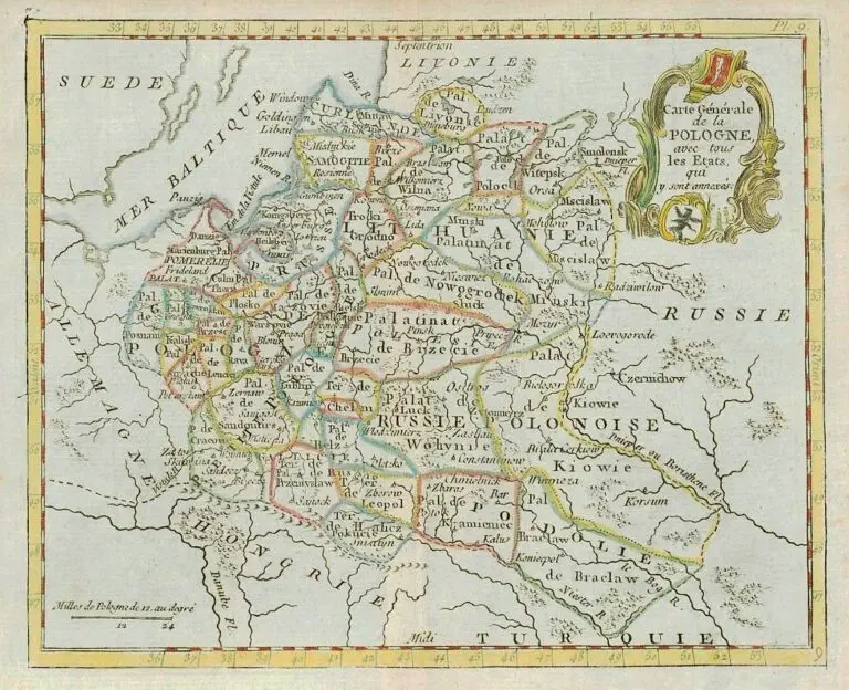 Carte Générale de la POLOGNE avec tous les Etats qui y sont annexés.,