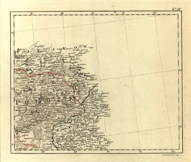 Karte von POLEN und den angraenzenden Provinzen