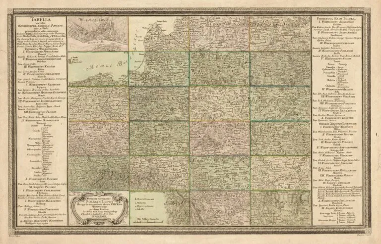 Carte de la Pologne: Divisée par provinces et palatinats et subdivisée par districts...