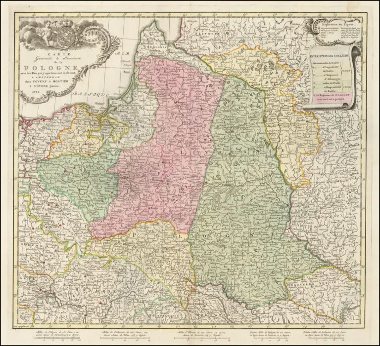 Carte Generale & Itineraire de la Pologne avec les Pais qui y apartenoient ci-devant,