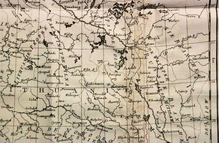 Carte des la Lithuanie, de la Cour- lande et de la Nouvelle Russie Blanche..,
