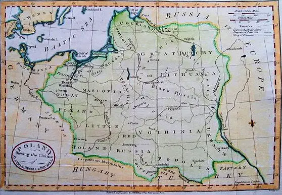 POLAND, shewing the claims of AUSTRIA,  RUSSIA & PRUSSIA,