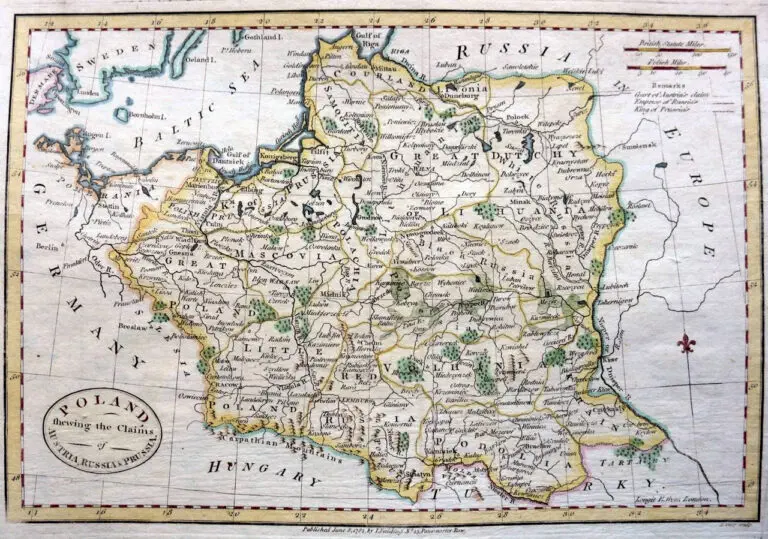POLAND, shewing the claims of AUSTRIA,  RUSSIA & PRUSSIA,