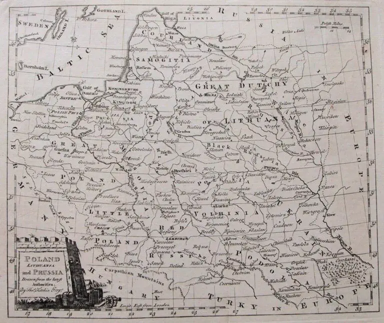 Poland, Lithuania and Prussia, Drawn from the latest authorities,