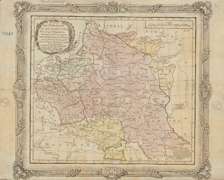 Etats de Pologne et de Lithuanie: Divisés par Palaunats et Provinces Ecclésiastiques avec le Roiaume de Prusse et le Duché de Curlande,