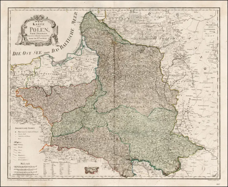 Karte von Polen, Nach Sotzmann, neu verzeichnet