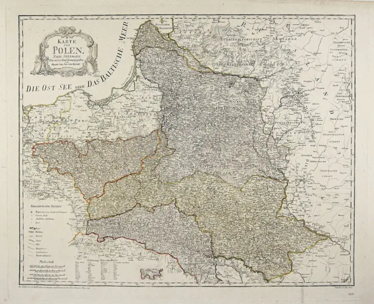 Karte von Polen, Nach Sotzmann, neu verzeichnet