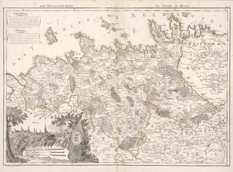 Atlas von Liefland, oder von den beyden Gouvernementern u. Herzogthümern Lief- und Ehstland, und der Provinz Oesel