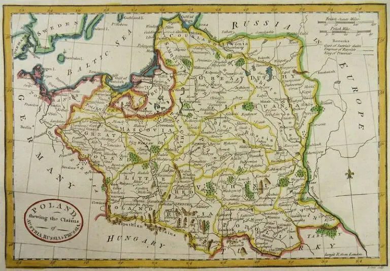 Poland shewing the Claims of Austria, Russia & Prussia,