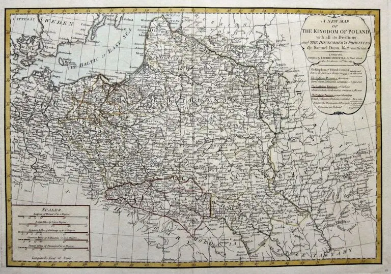 A New Map of the Kingdom of Poland with all its Divisions and The Dismember