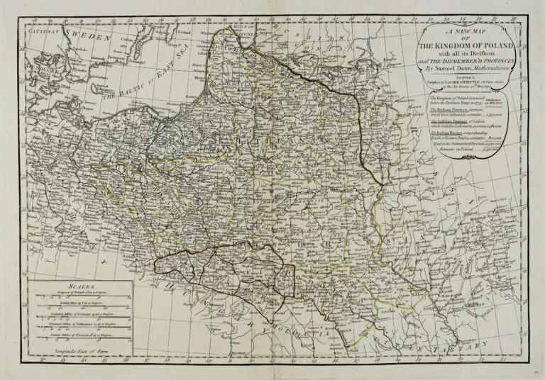 A New Map of the Kingdom of Poland with all its Divisions and The Dismember