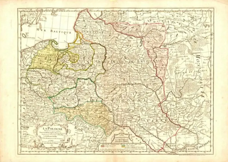 La Pologne Dressée sur ce qu