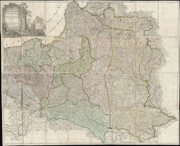 Grenzkarte der Preussischen Russischen und Oestreichischen Monarchien in XVI Blättern,