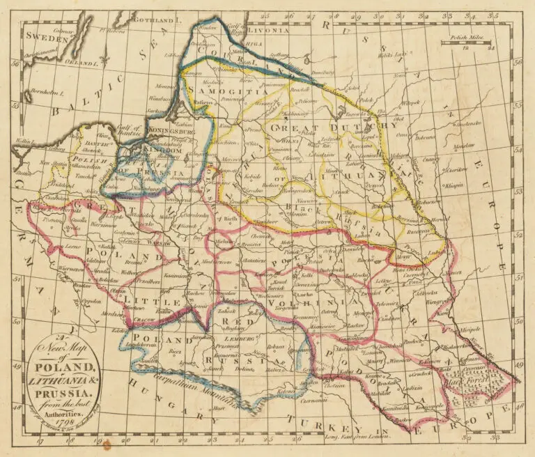 A New Map of Poland, Lithuania & Prussia from the best Authorities,