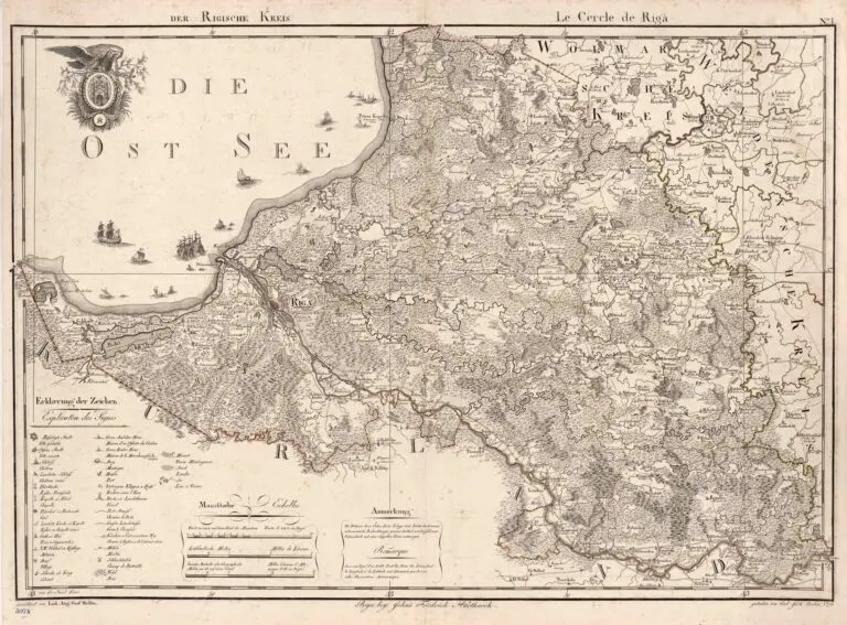 Atlas von Liefland, oder von den beyden Gouvernementern u. Herzogthümern Lief- und Ehstland, und der Provinz Oesel
