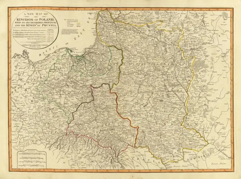 A New Map of The Kingdom of Poland With its Dismembered Provinces, and the Kingd. of Prussia,