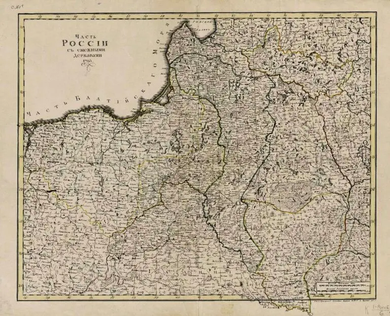 Part of Russia with neighboring powers