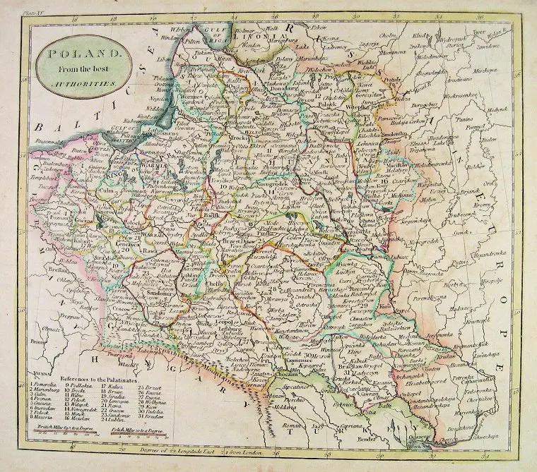 Map of POLAND. from the best Authorities.