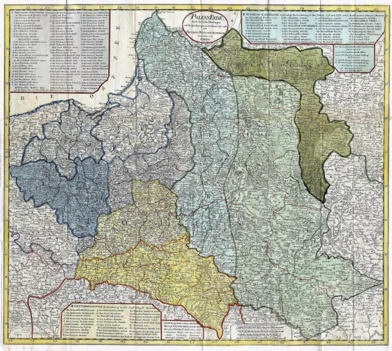 Polens Ende, durch die letzten Theilungen und Besitznehmungen in den Jahren 1793 und 95 von Preussen, Russland, Oestreich,