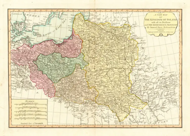 A New Map of the Kingdom of Poland with all its Divisions and The Dismember