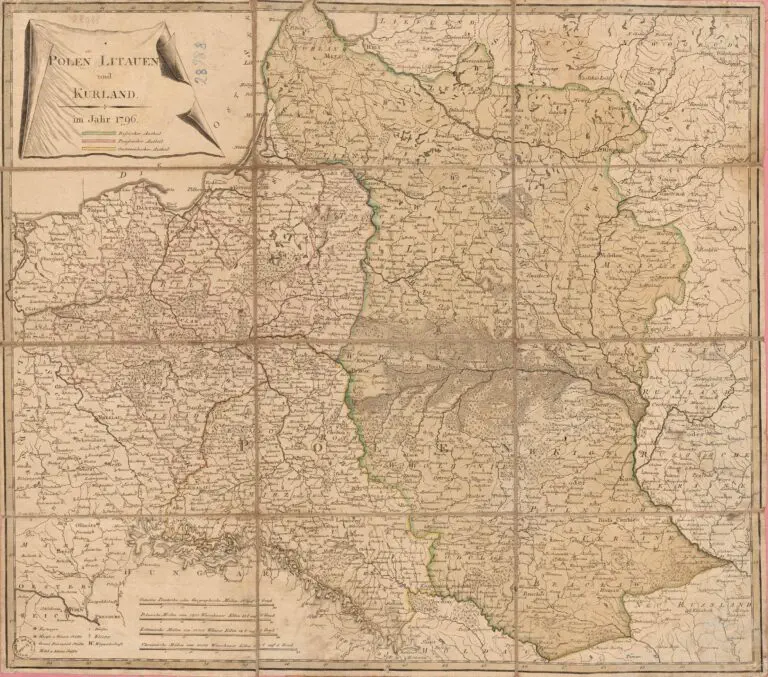 Polen, Litauen und Kurland im Jahr 1796,