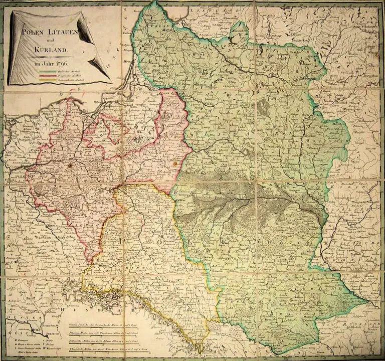 Polen, Litauen und Kurland im Jahr 1796,
