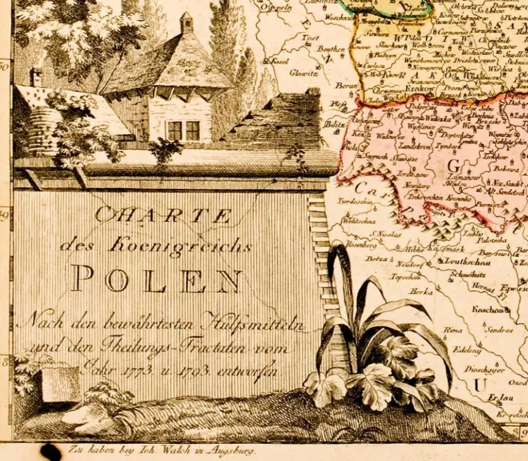 Charte des Koenigreichs Polen. Nach den bewährtesten Hülfsmitteln und den Theilungs-Tractaten vom Jahr 1773. u.1793. entworfen