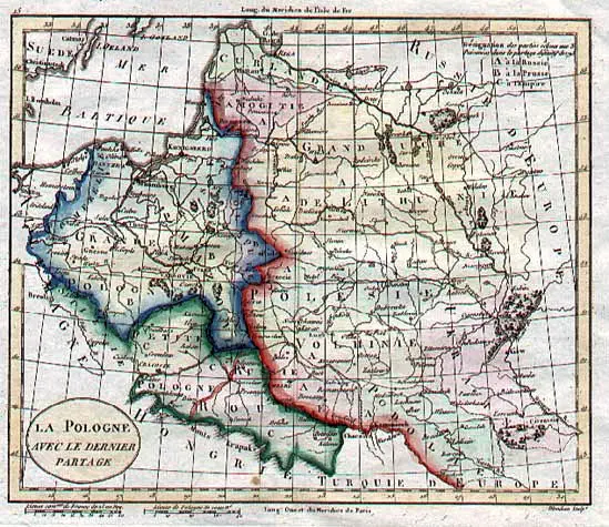 La Pologne avec dernier partage
