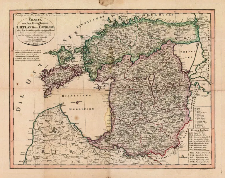 Charte von den Herzogthümern Liefland und Esthland..,